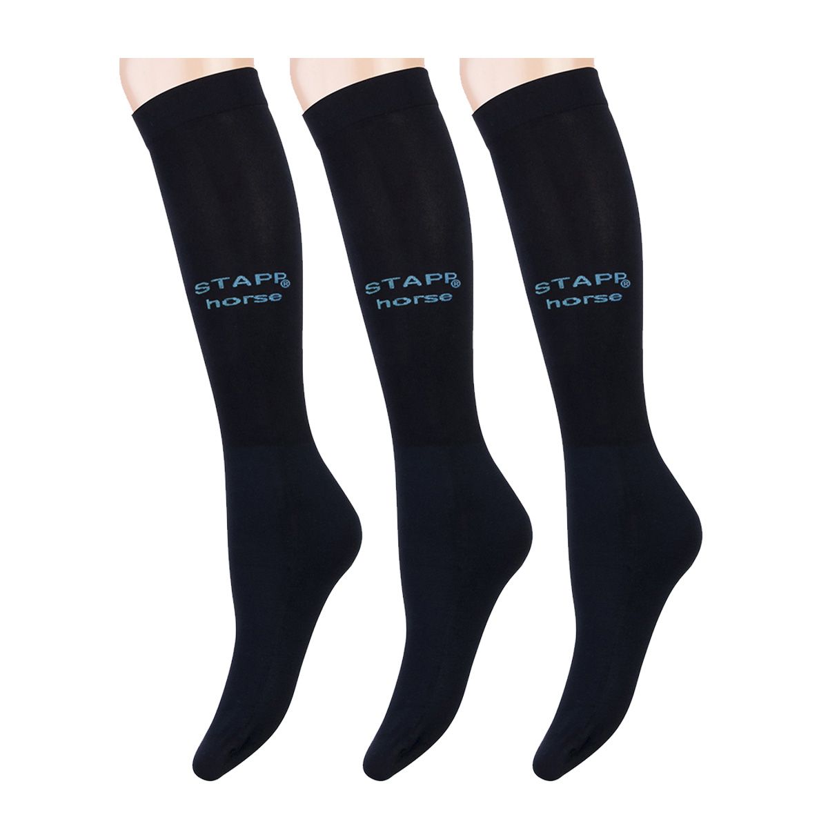 STAPP Horse Paardrijsokken Ultra Fine 3-pack Marine