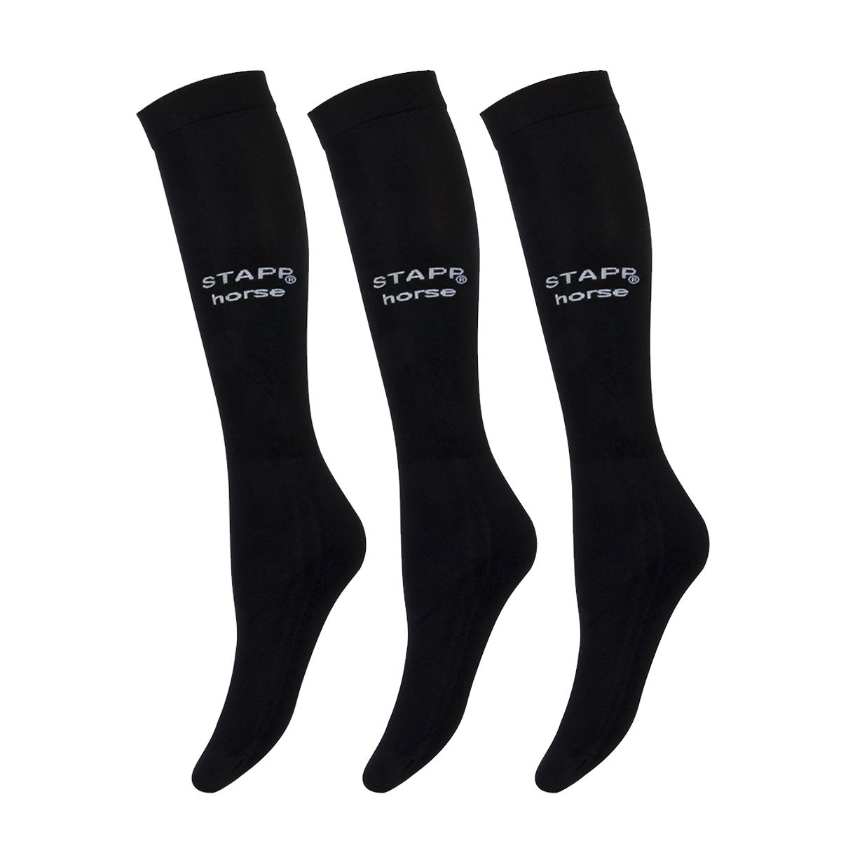 STAPP Horse Paardrijsokken Ultra Fine 3-pack Zwart