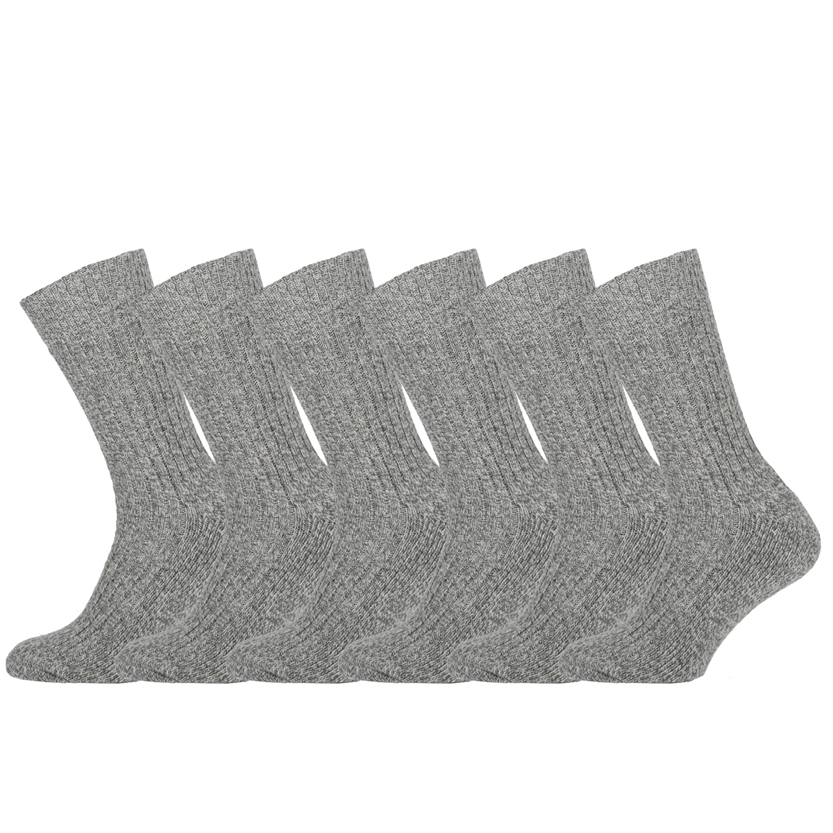 STAPP Werksokken Heren Yellow Norwegian 6-pack Grey Melange