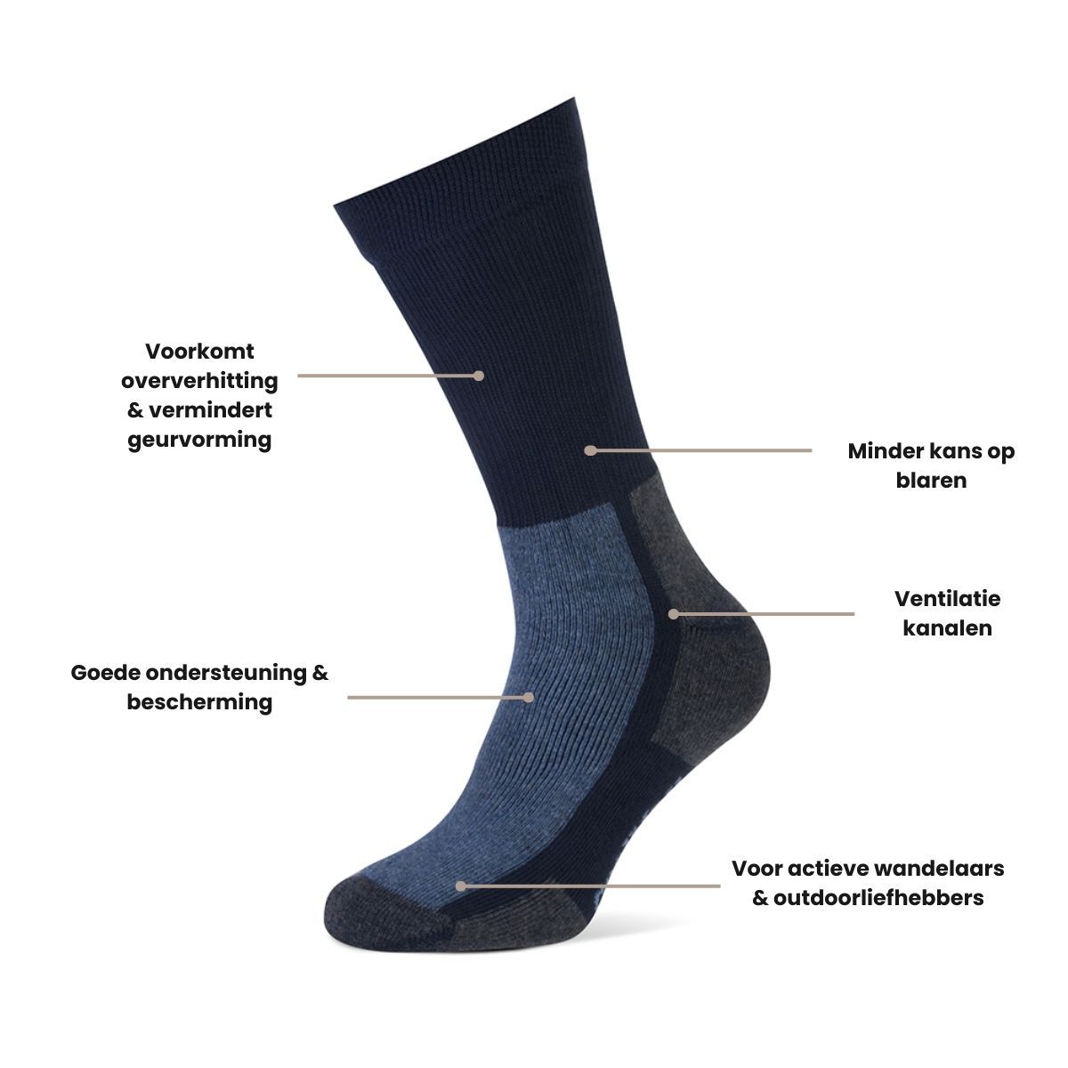 STAPP Wandelsokken Active Outdoor 3-pack Marine