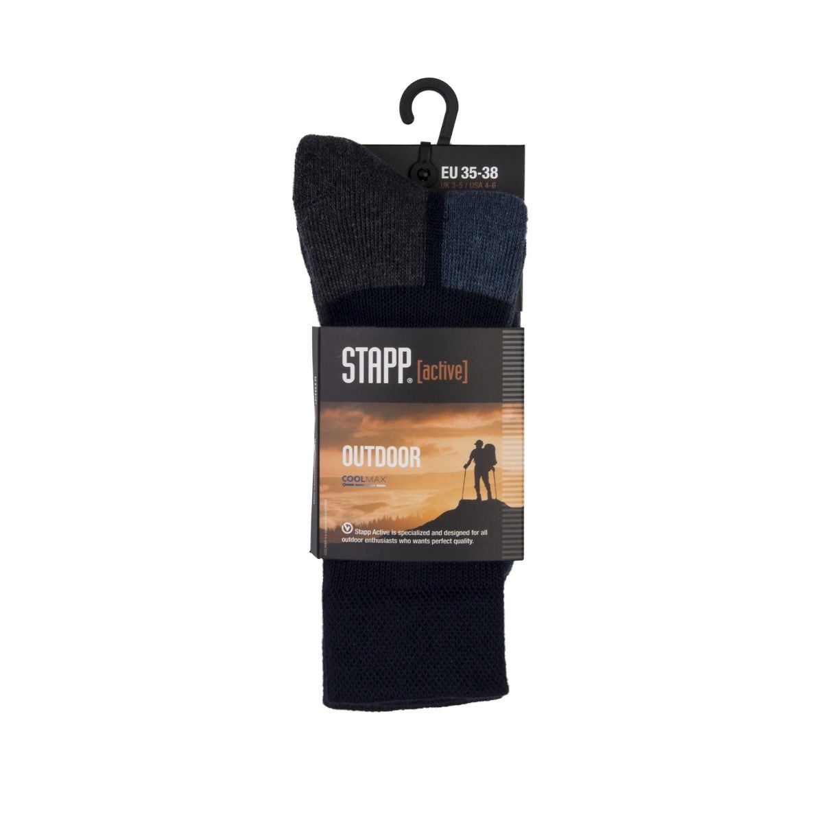 STAPP Wandelsokken Active Outdoor 3-pack Zwart