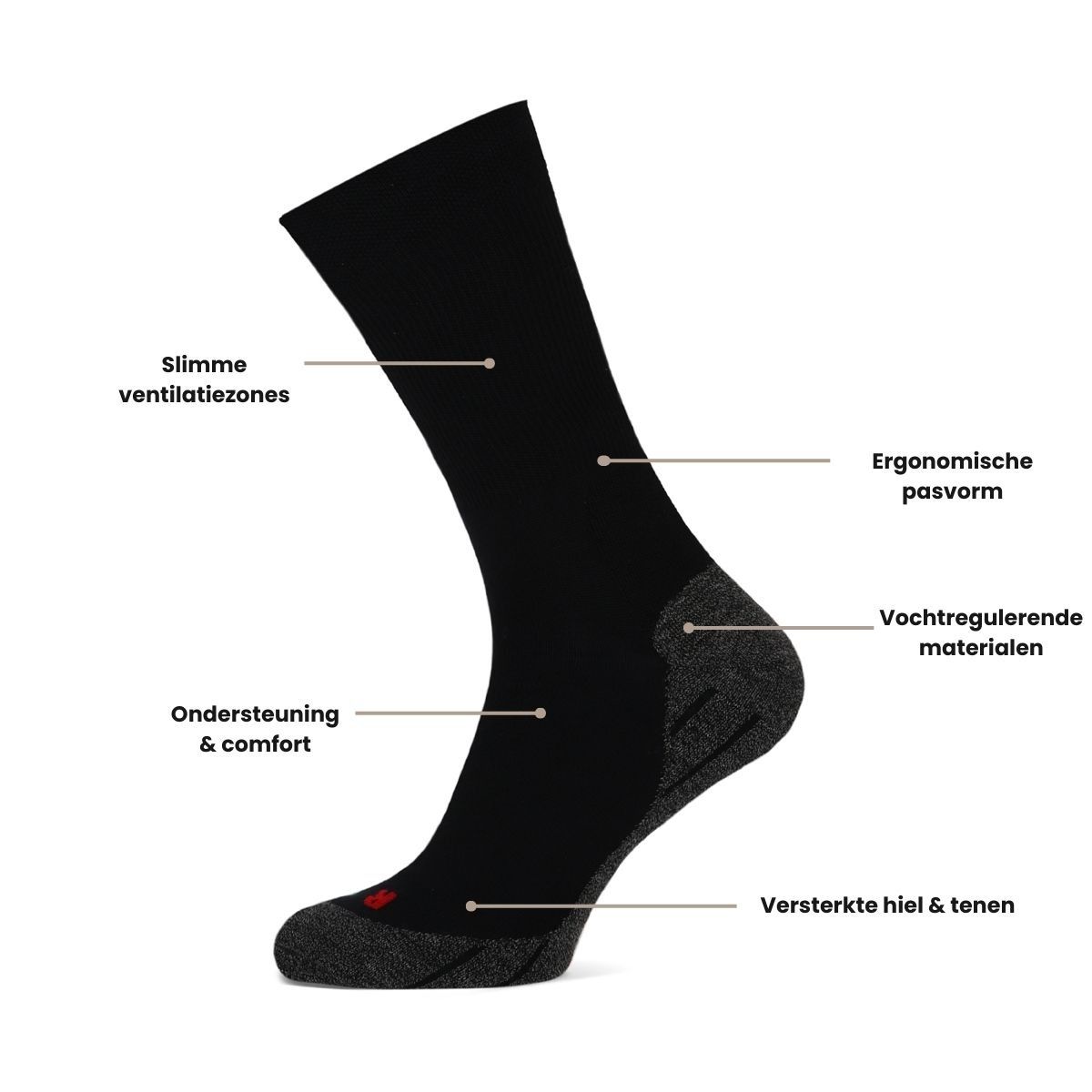 STAPP Wandelsokken Active Walking 3-pack Zwart