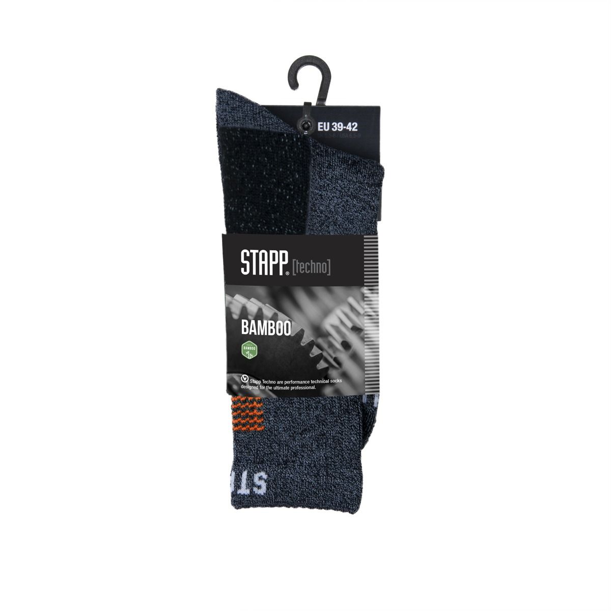 STAPP Wandelsokken Techno Bamboo 3-pack Dark Grey Orange