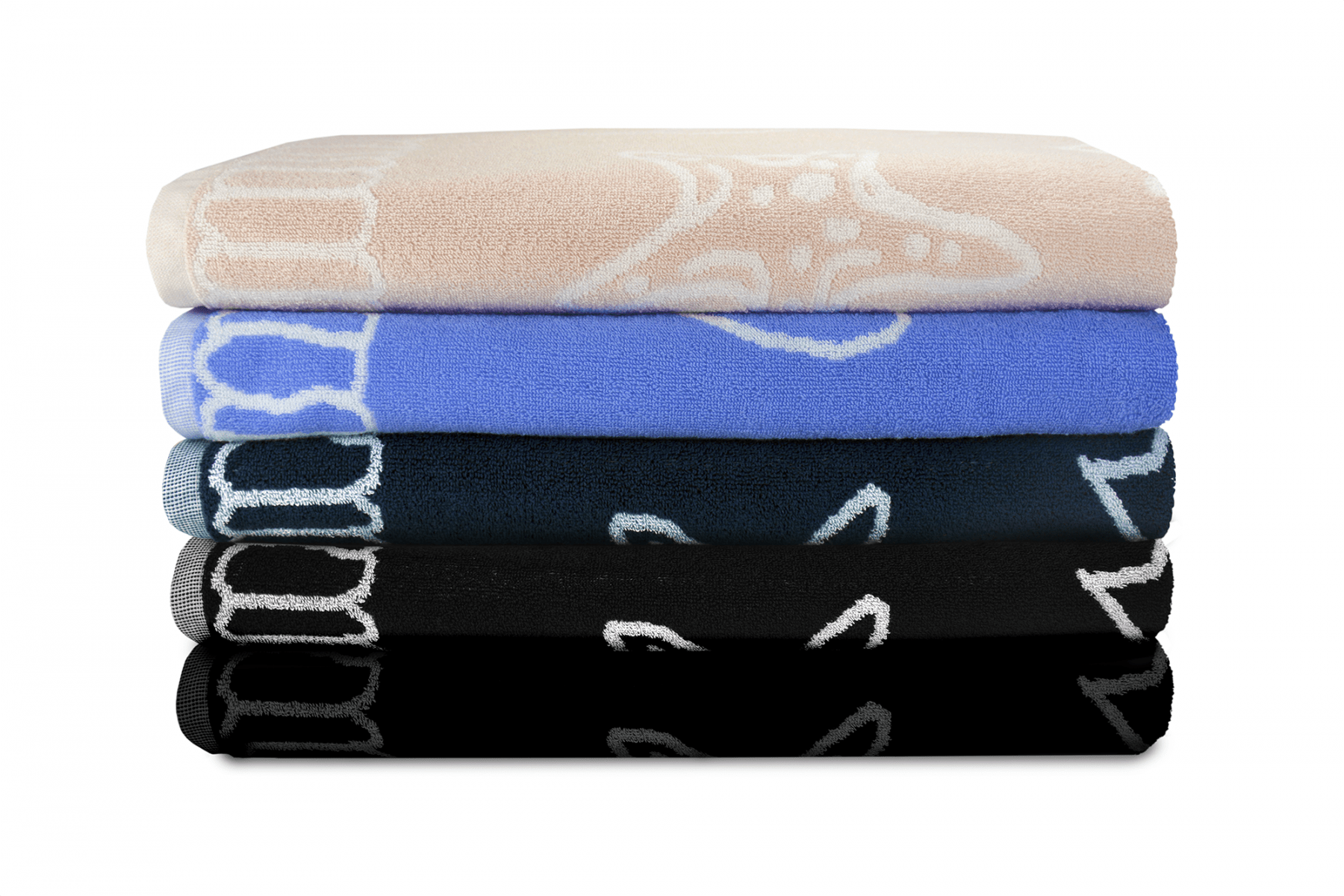 The One Towelling Strandhanddoek Hawaii 90 x 190cm Purple / White