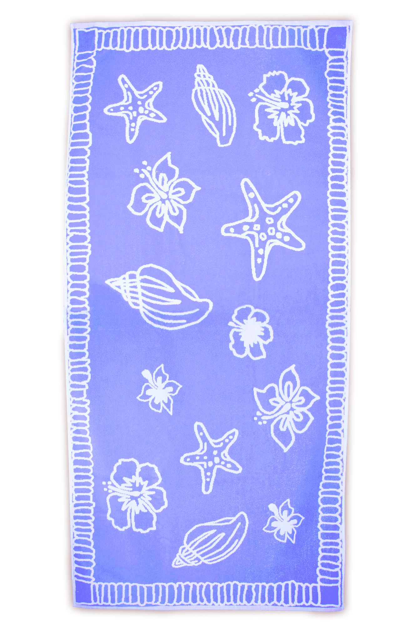 The One Towelling Strandhanddoek Hawaii 90 x 190cm Purple / White