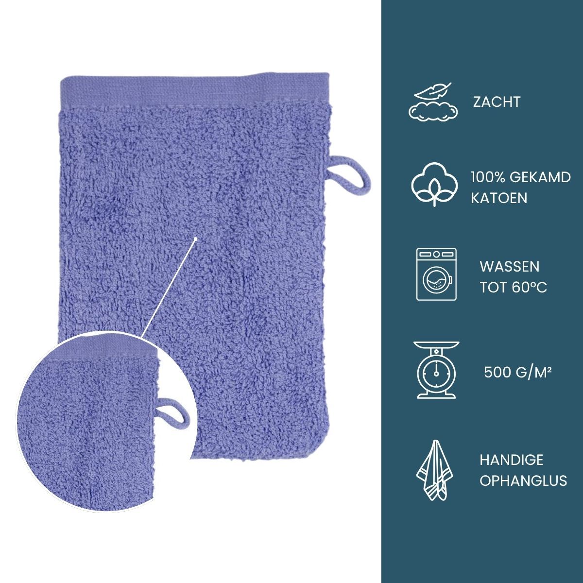 The One Washandjes Lavender - 10 stuks