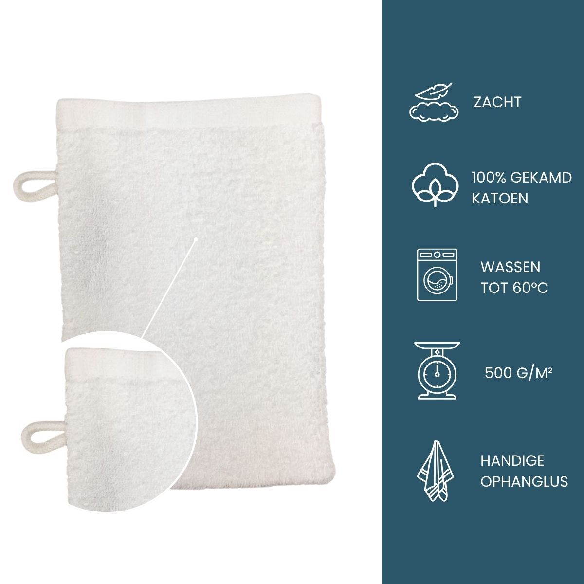 The One  Washandjes Wit - 10 stuks