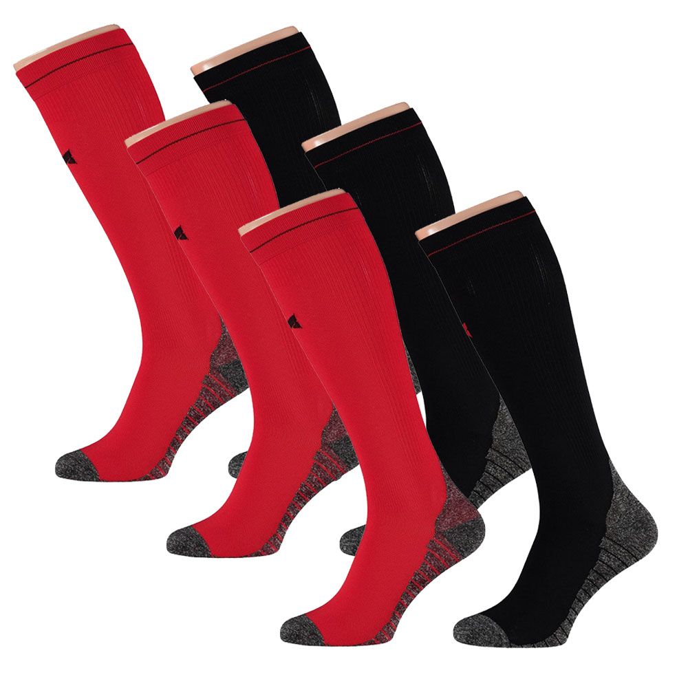 Xtreme Compressie Sokken Hardlopen 6-pack Multi Red
