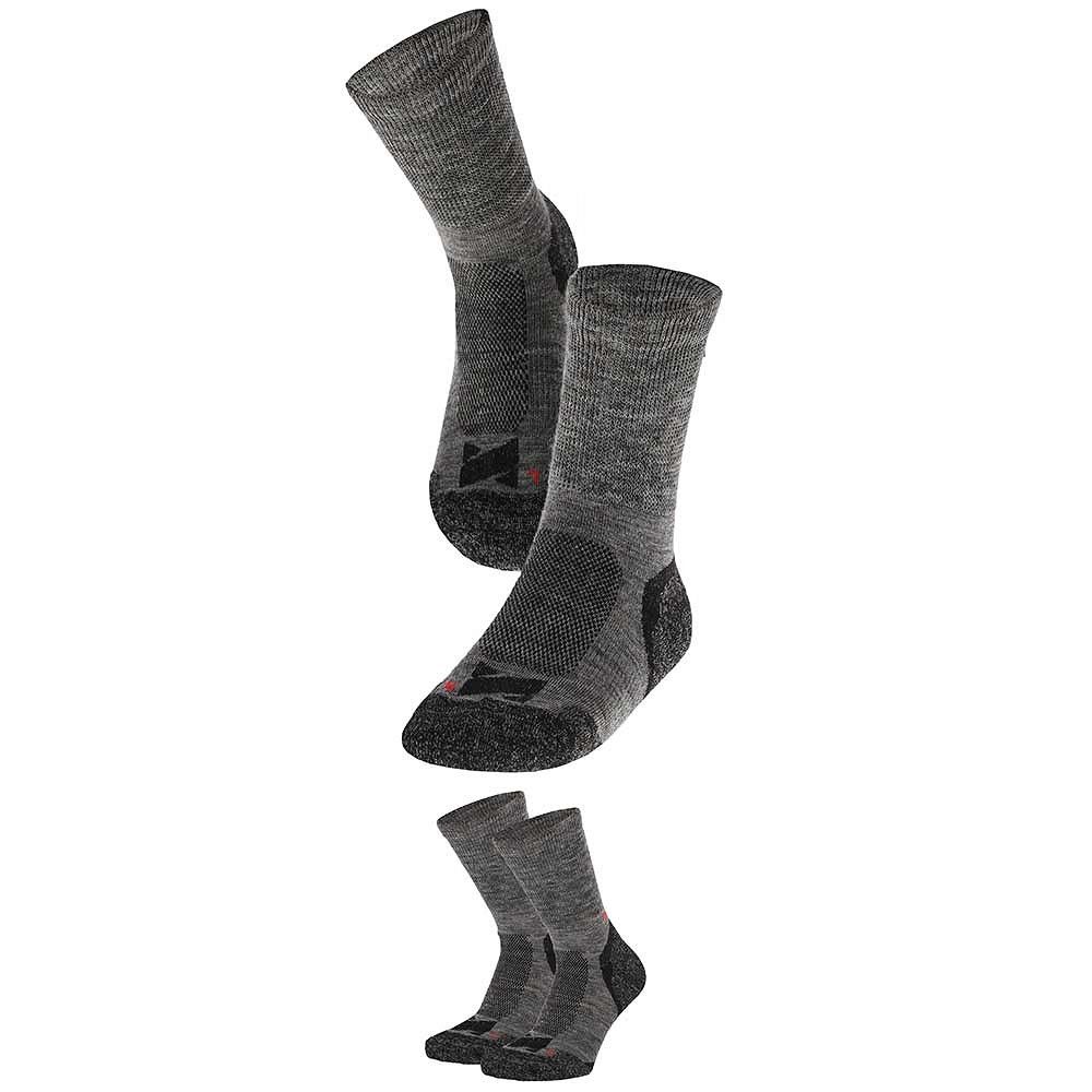 Xtreme Hiking Sokken Wol 2-pack Multi Antraciet
