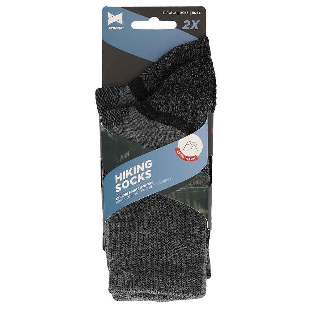 Xtreme Hiking Sokken Wol 2-pack Multi Antraciet