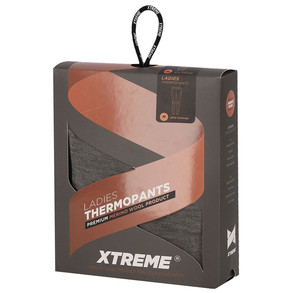 Xtreme Thermolegging Dames Merino Wol Grey Melange