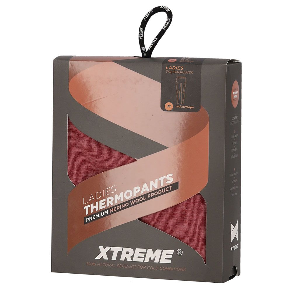 Xtreme Thermolegging Dames Merino Wol Red Melange