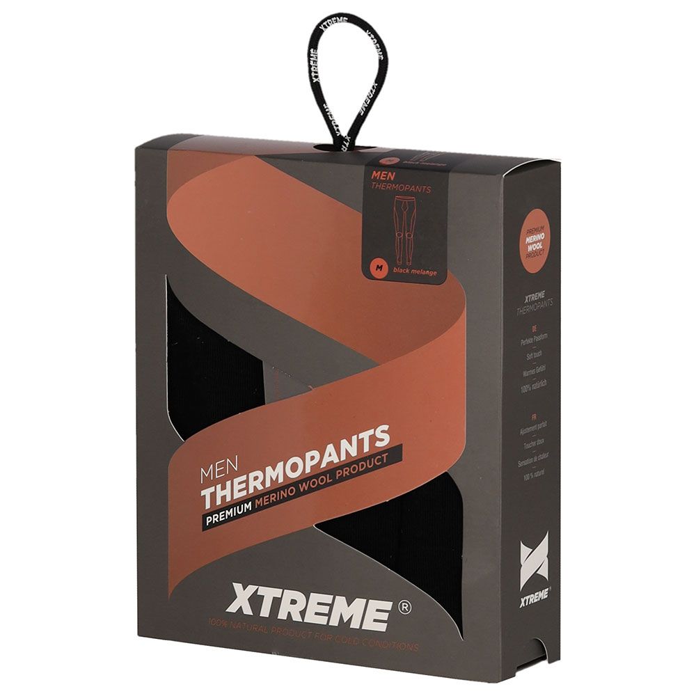 Xtreme Thermolegging Heren Merino Wol Black Melange