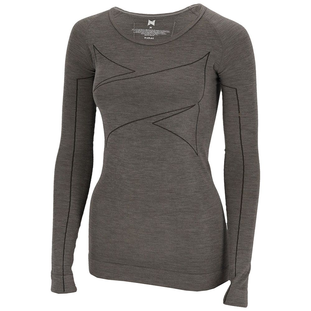 Xtreme Thermoset Dames Merino Wol - Thermoshirt + Thermolegging - Grey Melange