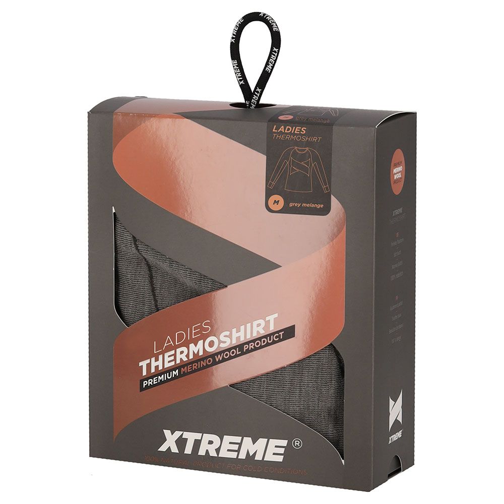 Xtreme Thermoshirt Dames Merino Wol Grey Melange