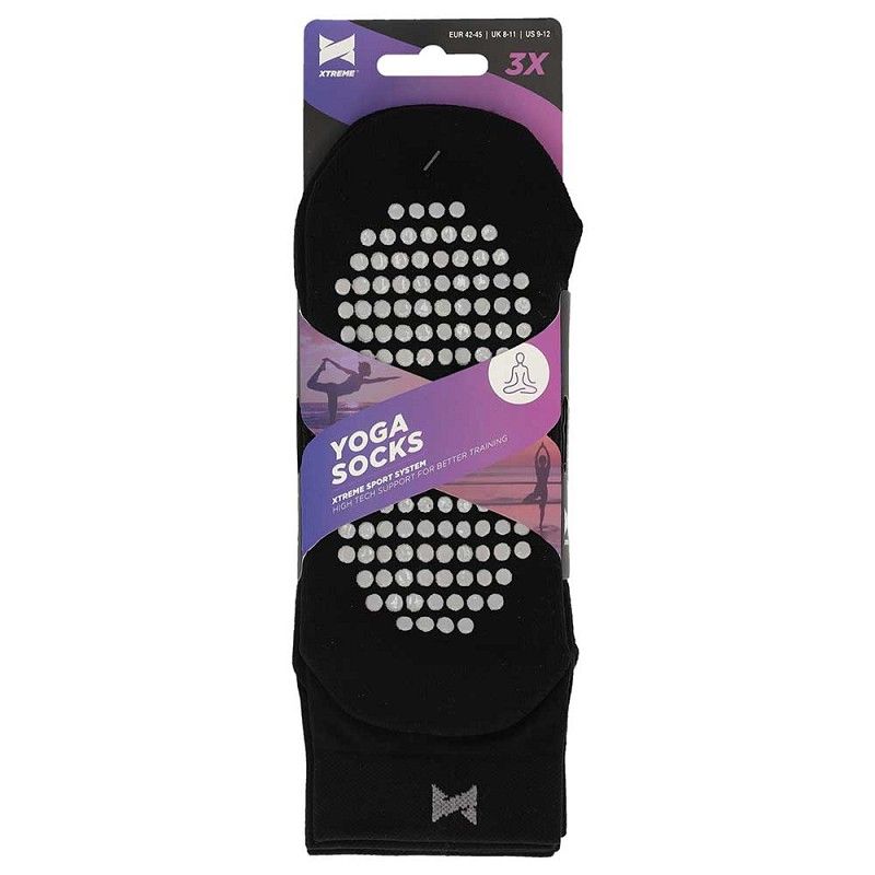 Xtreme Yoga Sokken 3-pack Zwart