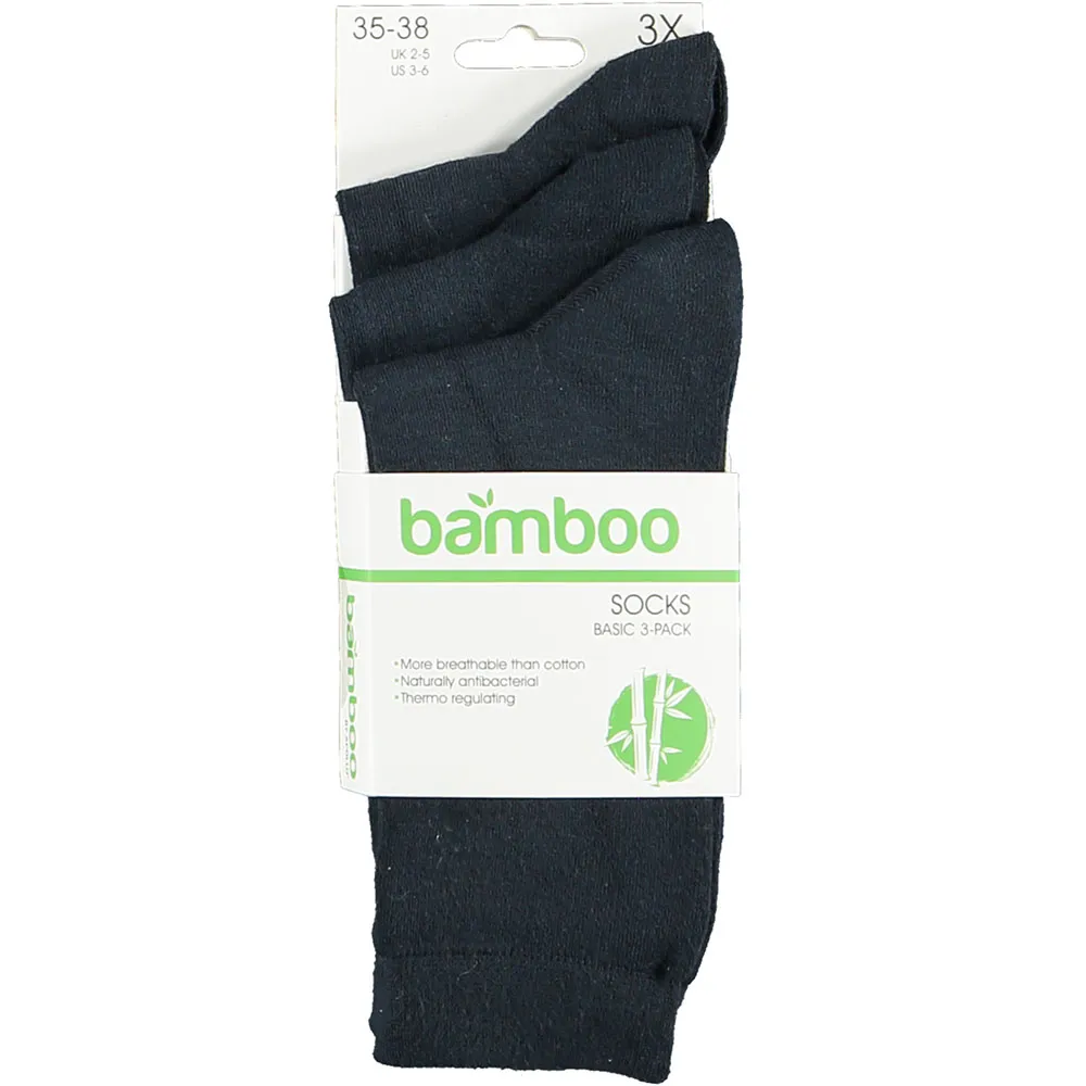 Apollo Sokken Basic Bamboo Navy 3-pack