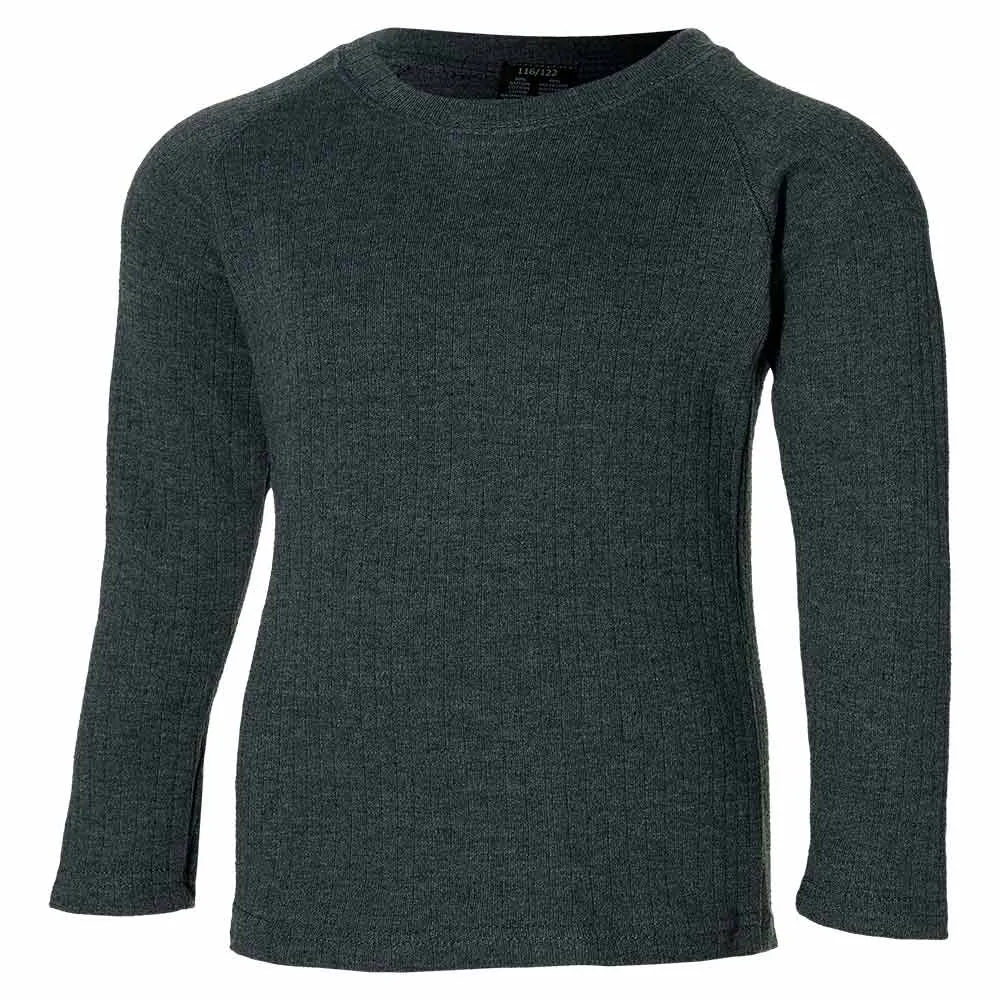 Heatkeeper Thermoset Kinderen Comfort - Thermoshirt + Thermo Legging - Antraciet Melange