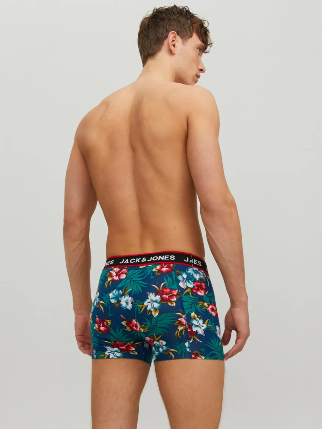 Jack & Jones Boxershorts JACFLOWER Trunks 3-pack Zwart / Navy