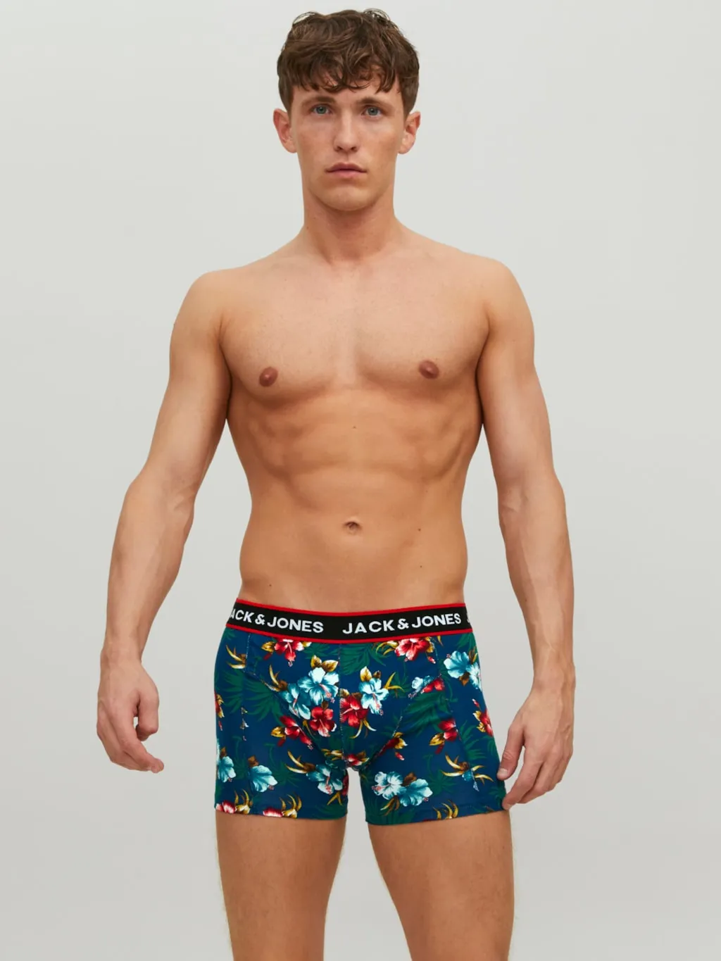 Jack & Jones Boxershorts JACFLOWER Trunks 3-pack Zwart / Navy