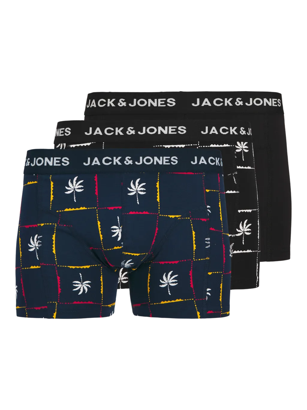 Jack & Jones Boxershorts JACPALM Trunks 3-pack Black / Navy Blazer