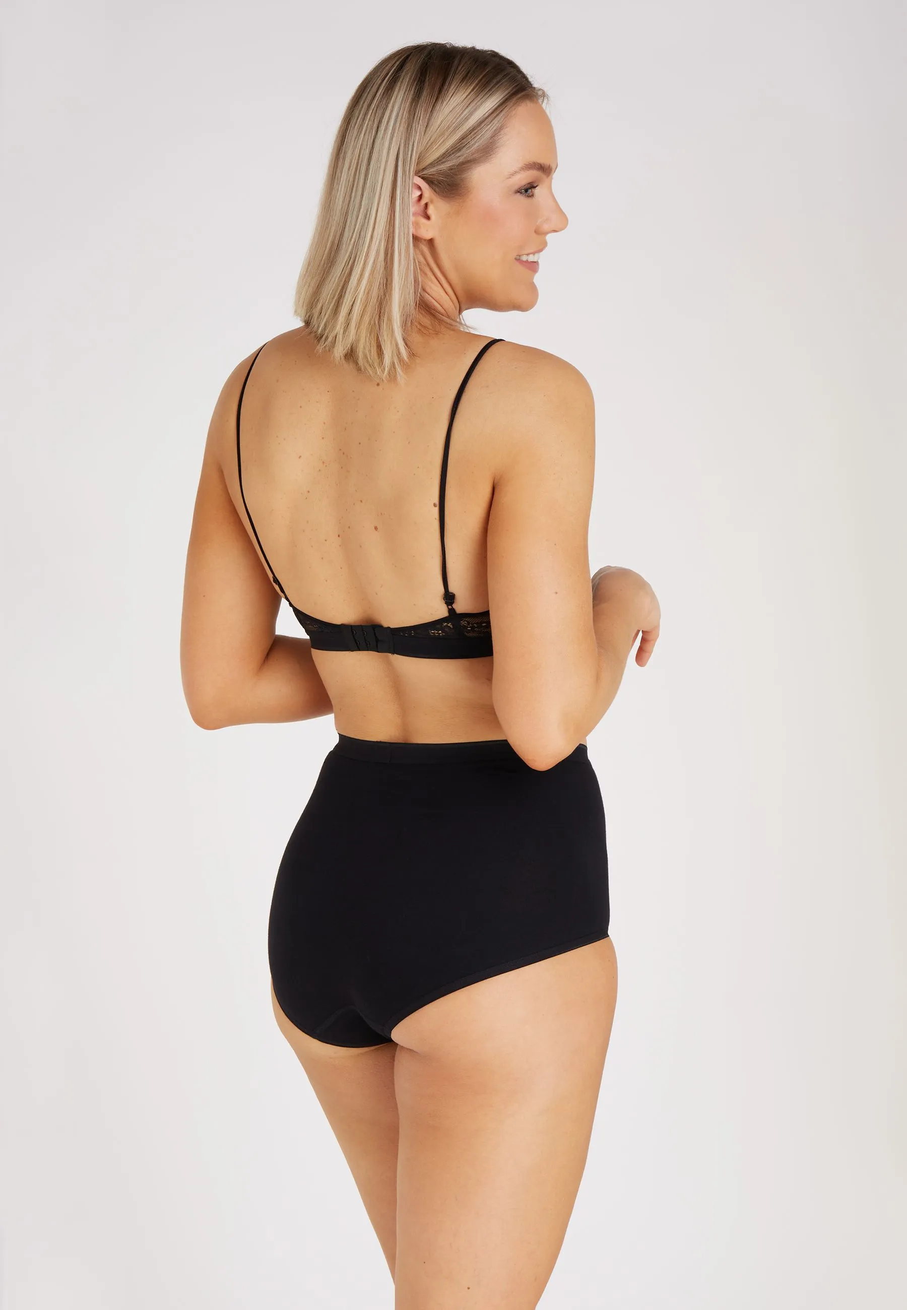 Ten Cate Basics Organic Cotton Stretch High Waist Slip 4-pack Zwart