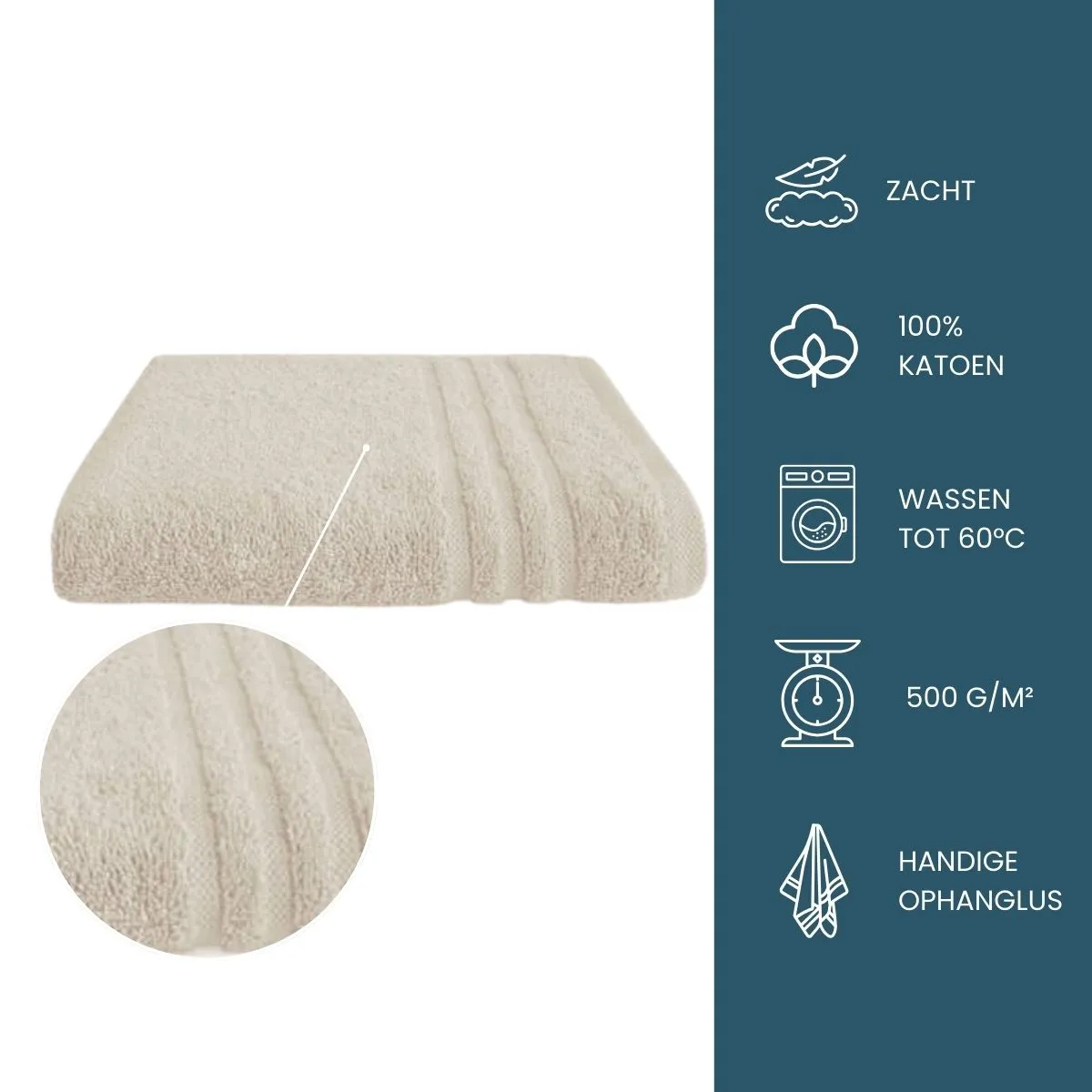 Byrklund Handdoek 50x100 cm 500gram Beige