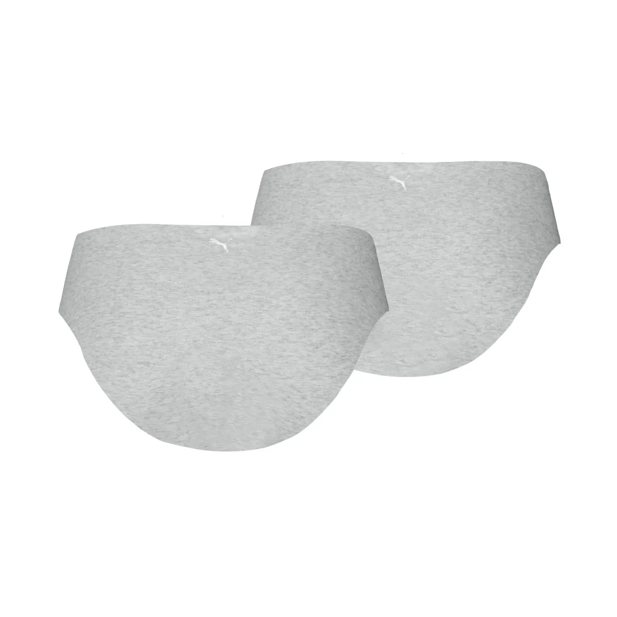 Puma Dames Briefs Invisible Cotton 2-pack Light Grey Melange