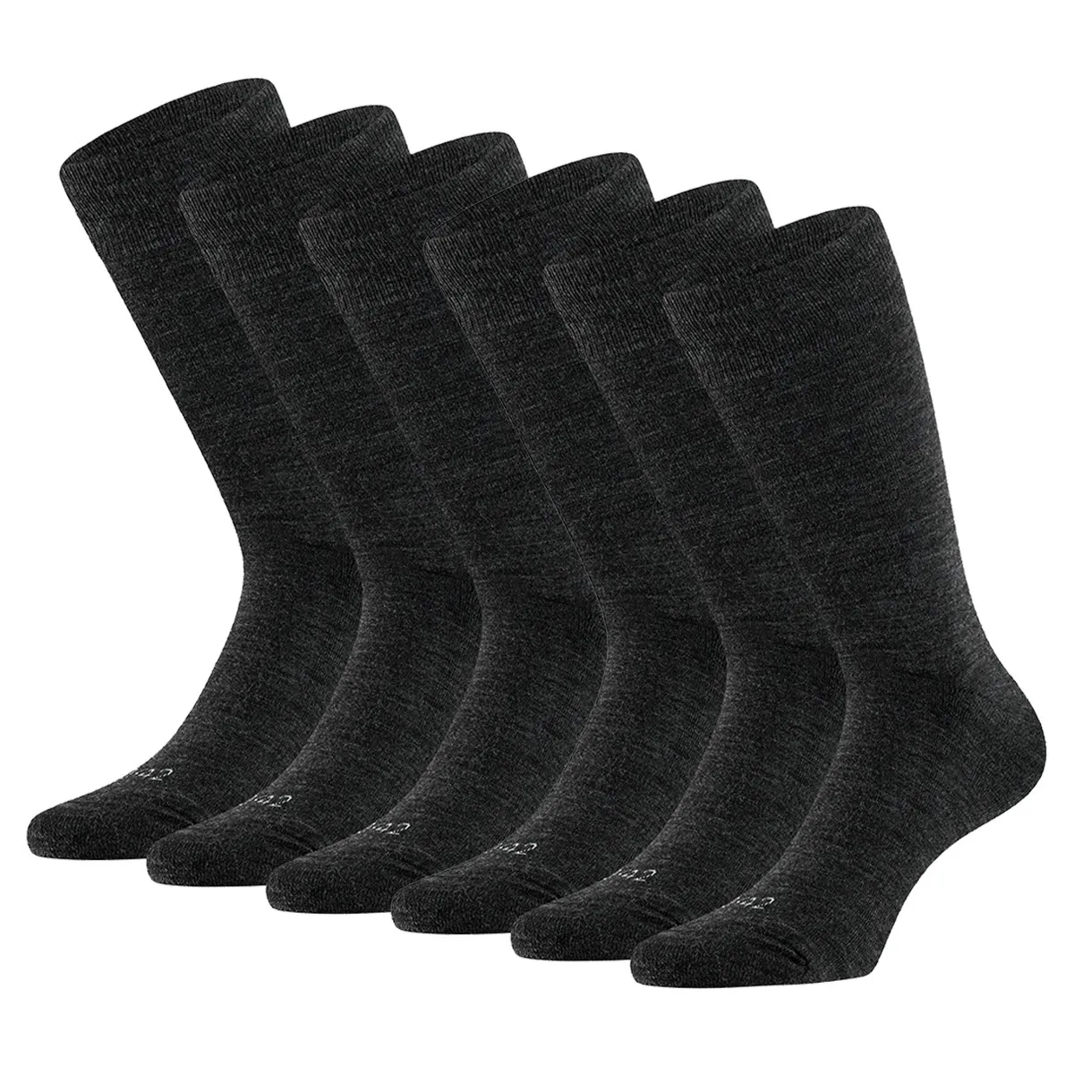 Apollo Merinowollen Sokken Badstof Zool 6-pack Antraciet
