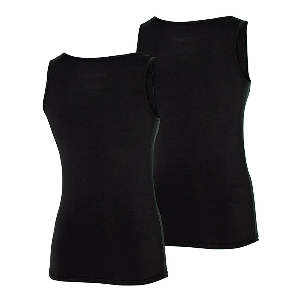 Apollo Singlet Dames Bamboo Zwart 4-pack