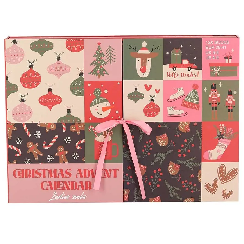 Apollo Sokken Adventskalender Dames - Kerst - 12 paar sokken