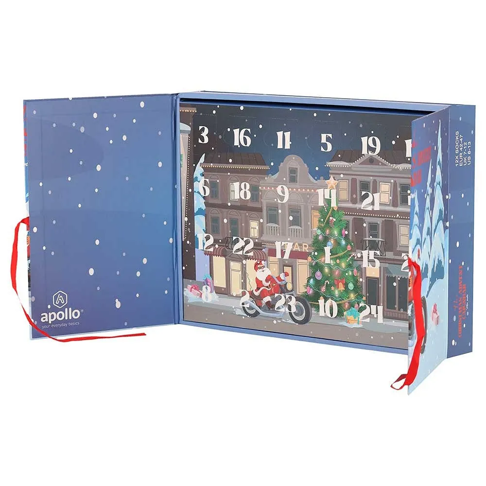 Apollo Sokken Adventskalender Heren - Kerst - 12 paar sokken