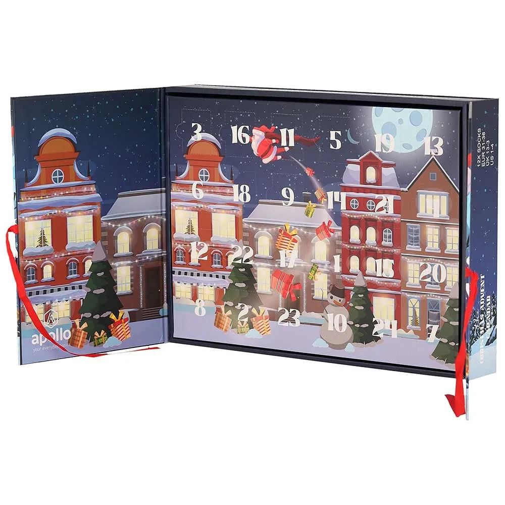 Apollo Sokken Adventskalender Kinderen - Kerst - 12 paar sokken