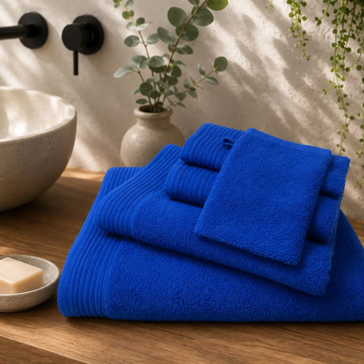 The One Washandje 500 gram 15x21 cm Royal Blauw