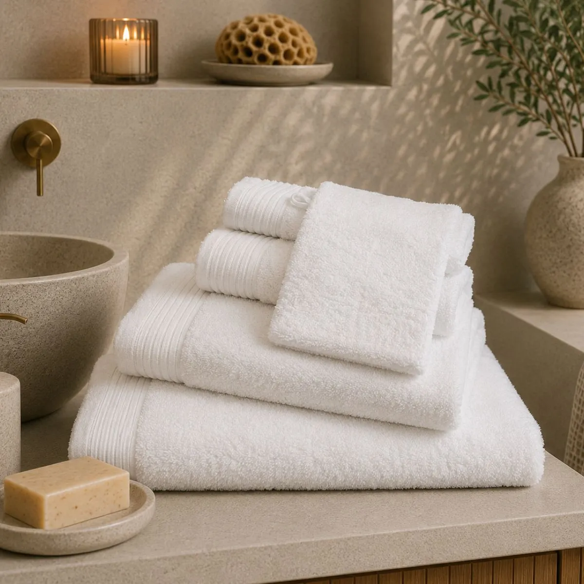 The One Gastendoek 500 gram 30x50 cm Wit (5 stuks)