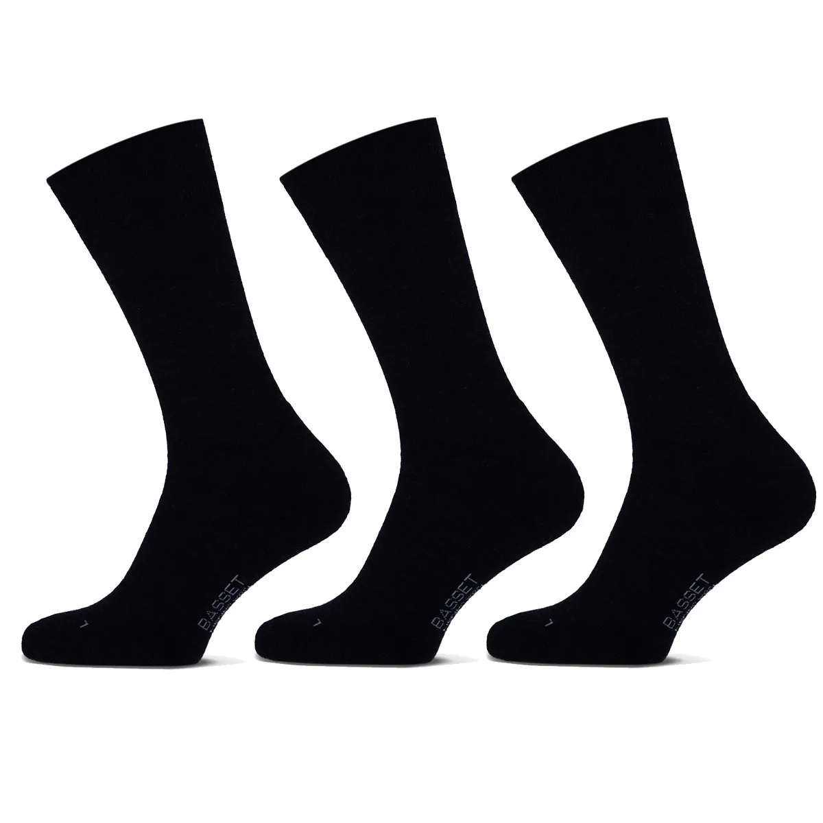 Basset Merinowollen Sokken Casual Badstof Zool 3-pack Marine