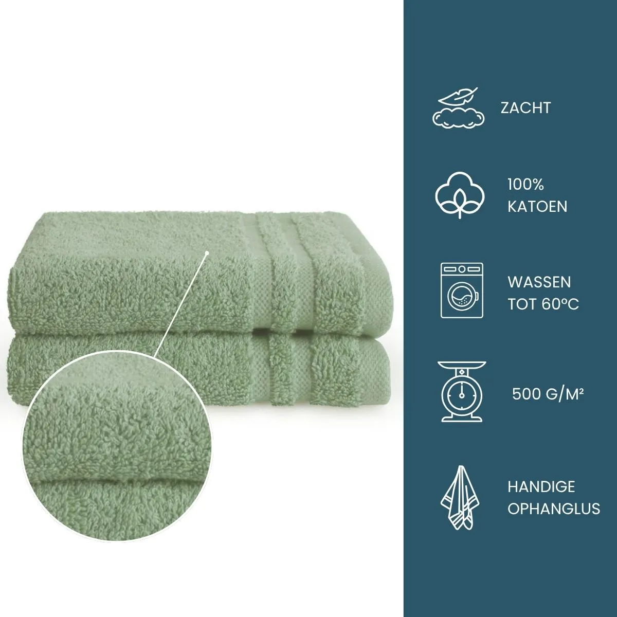 Byrklund Gastendoek Jade 30x50 cm - 6 stuks