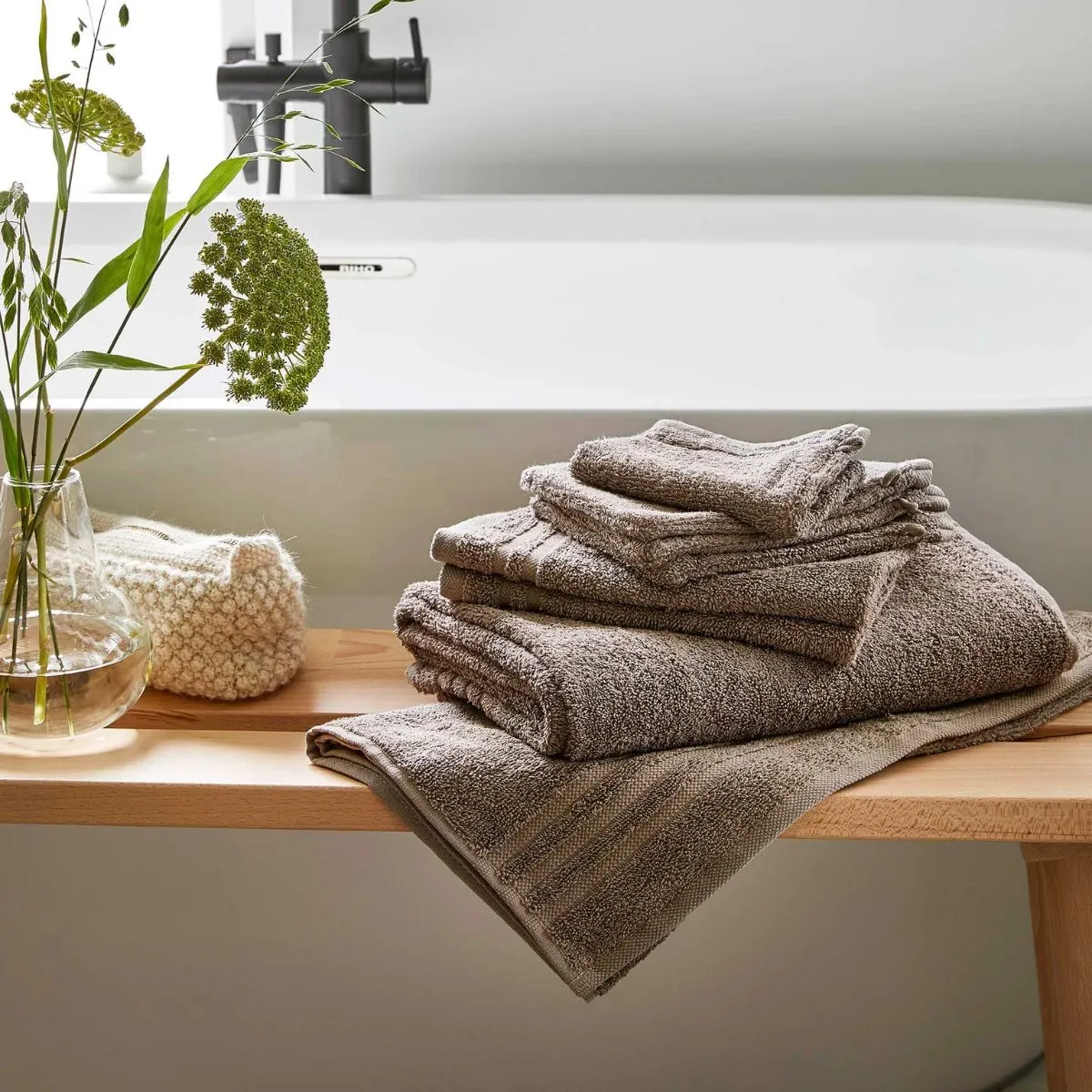 Byrklund Handdoek 50x100 cm 500gram Taupe - 10 stuks