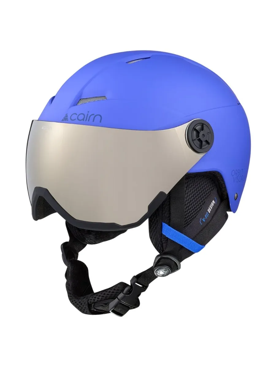 Cairn Kinder Skihelm met Vizier Orbit Visor Mat Blue