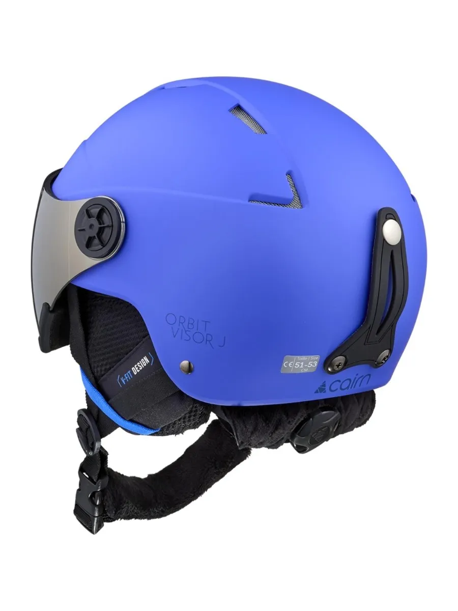 Cairn Kinder Skihelm met Vizier Orbit Visor Mat Blue
