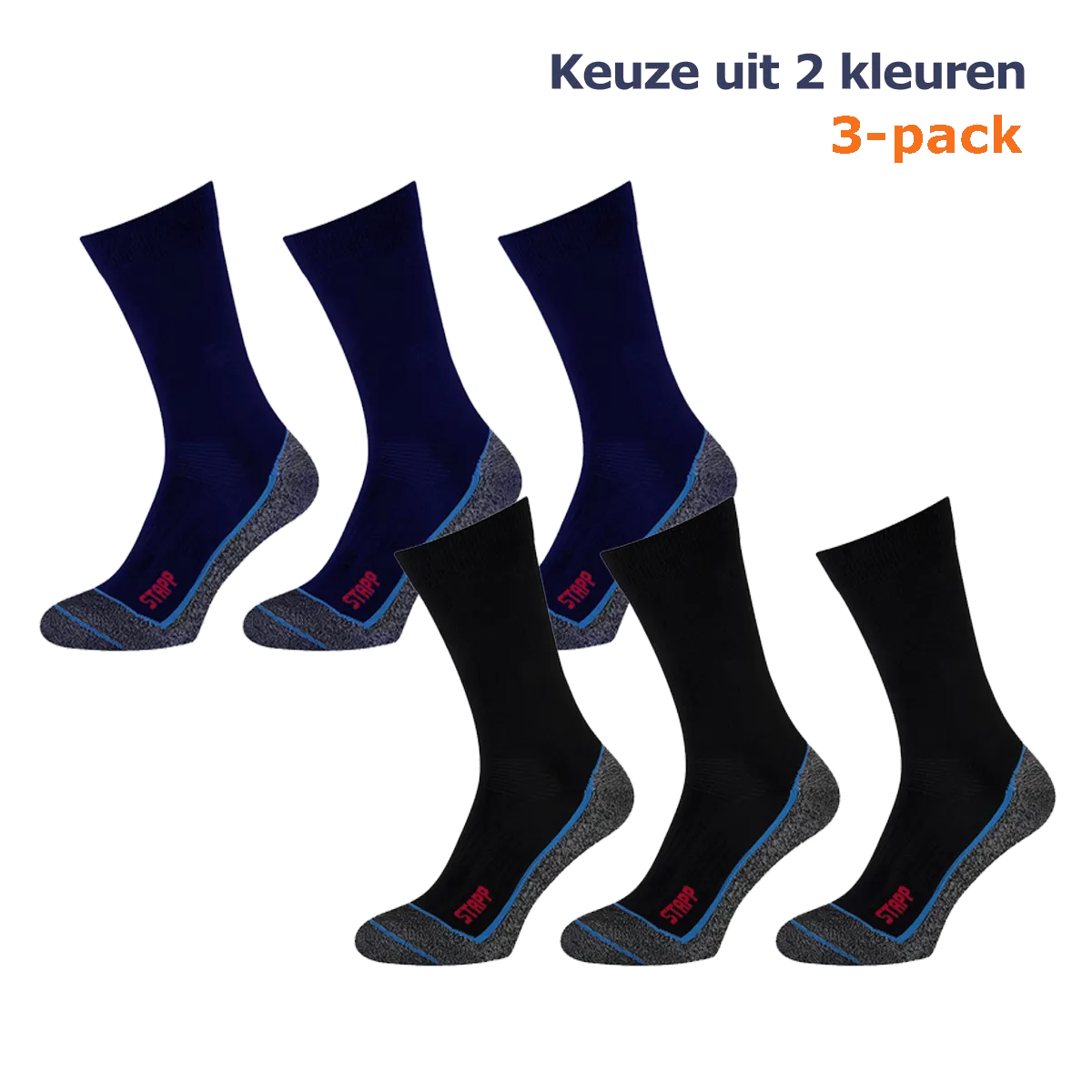 STAPP Wandelsokken Techno Boston Cool 3-pack - Keuze uit 2 kleuren