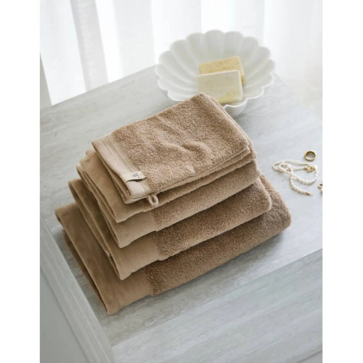 Walra Soft Cotton Handdoek 60 x 110 cm 550 gram Bruin - 10 stuks