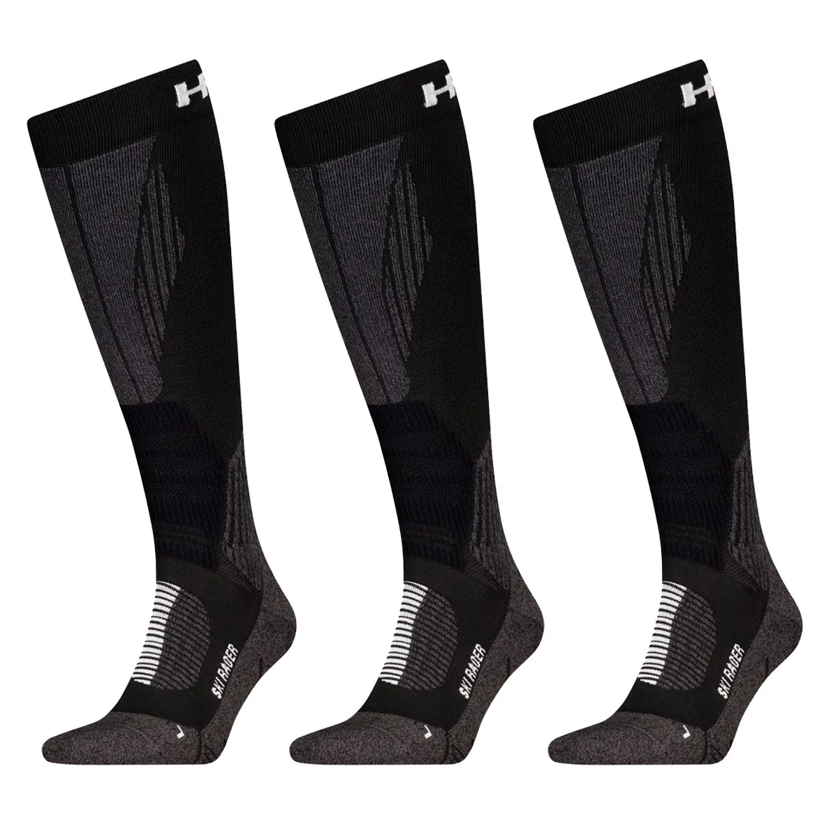 HEAD Skisokken Racer Kneehigh 3-pack Zwart