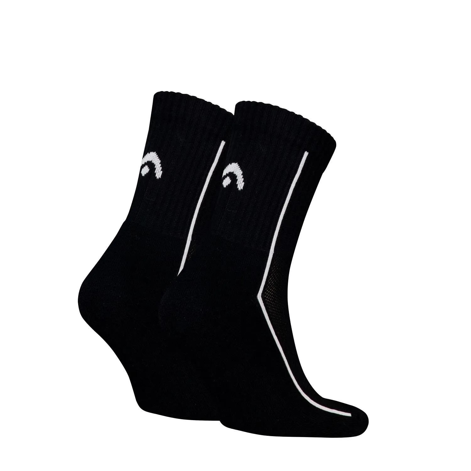 HEAD Short Crew Performance 2-pack Zwart