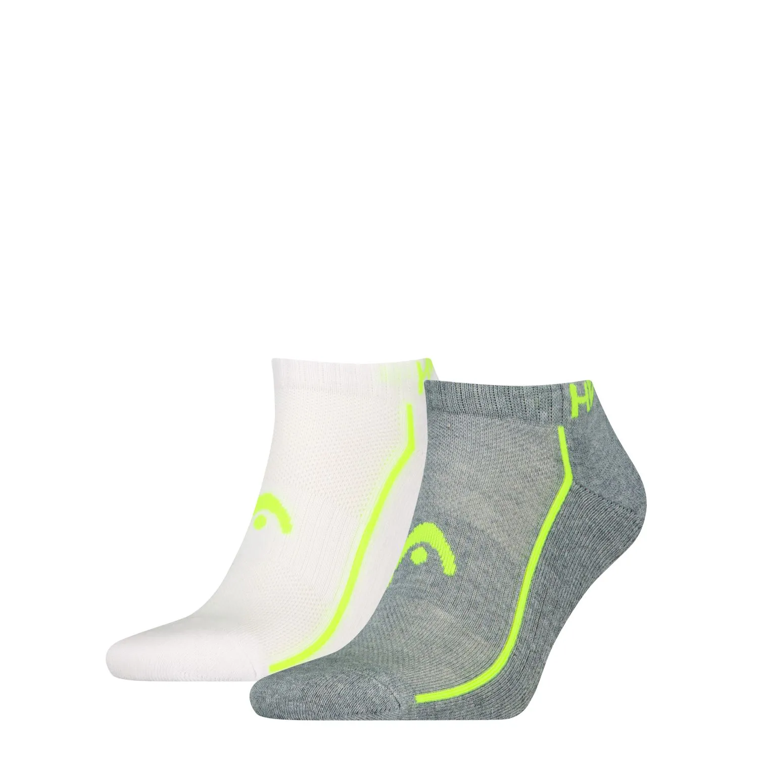 HEAD Sneakersokken Performance 2-pack Grey Melange / Wit