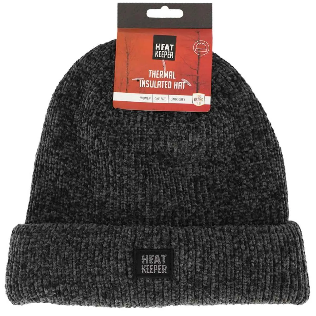 Heatkeeper Dames Thermo Muts Chenille Dark Grey