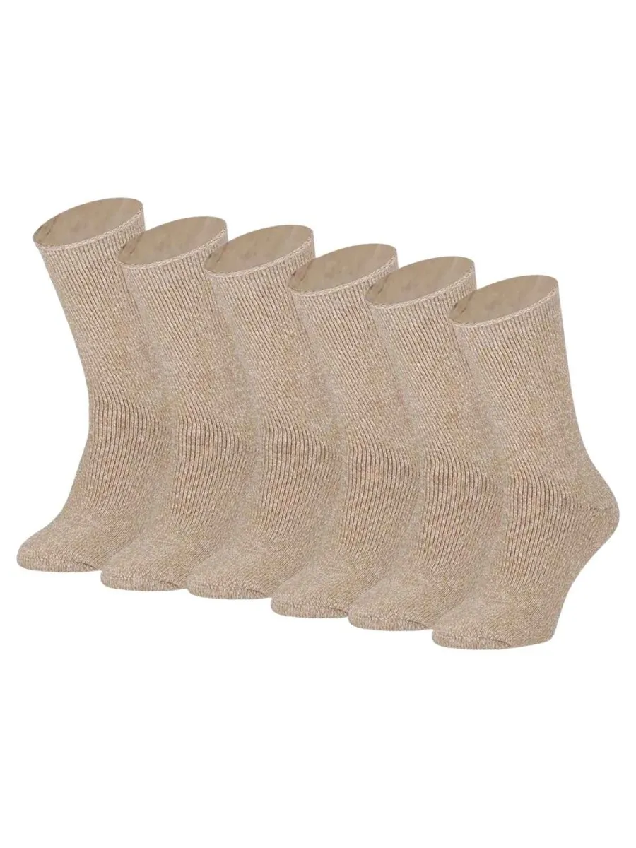 Heatkeeper Dames Thermo Sokken 4-pack Beige Mouliner