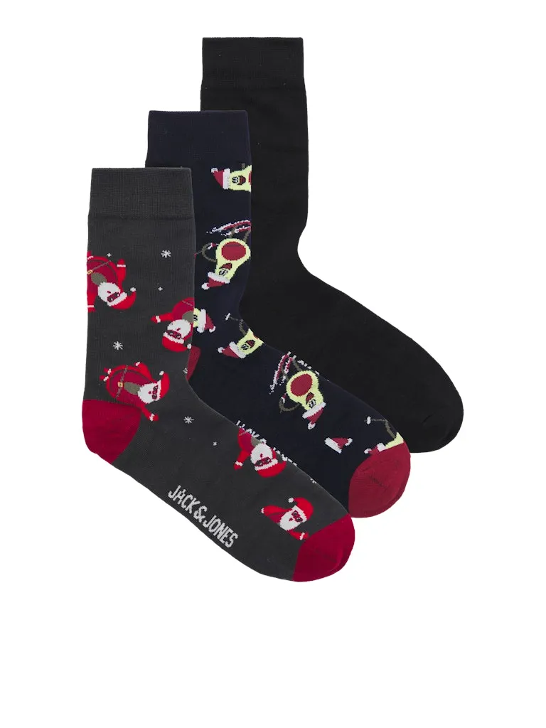 Jack & Jones Kerst Sokken Giftbox 3-pack JACMERRY X-MAS