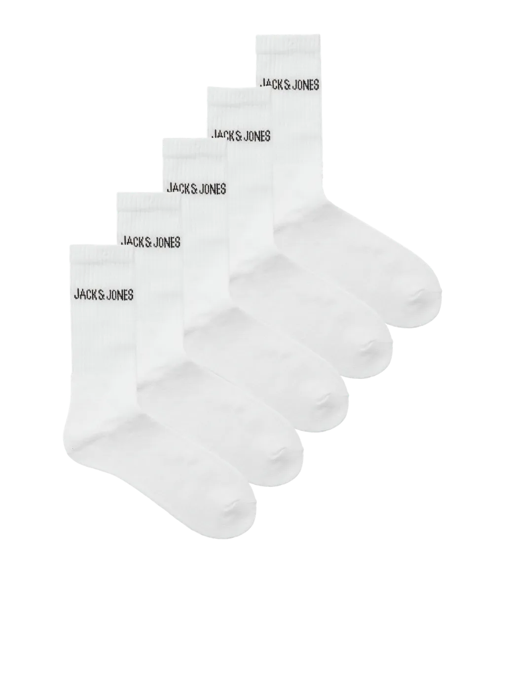 Jack & Jones Sportsokken Heren JACREGEN 5-pack Wit