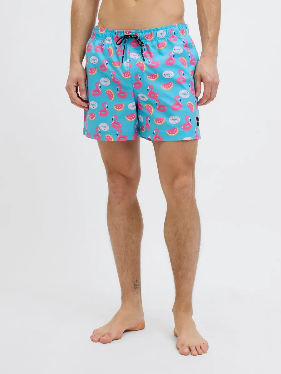 Jack & Jones Zwembroek JPSTMAUI Novelty AOP Scuba Blue